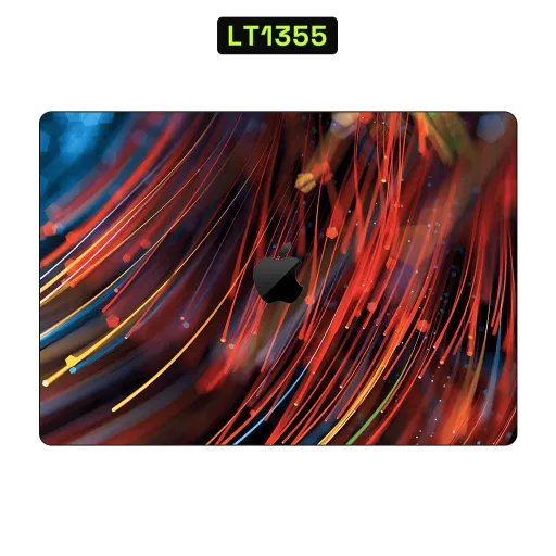 Premium Waves Laptops Skin - Wholesale | Nexa Skins — LT1355 - Waves Raw Skins (abstract, red lines, glowing)