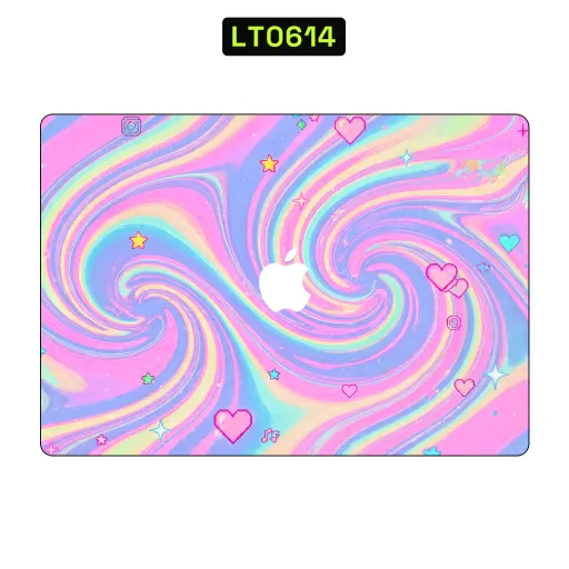 Premium Waves Laptops Skin - Wholesale | Nexa Skins — LT0614 - Waves Raw Skins (pastel, swirl, pink)