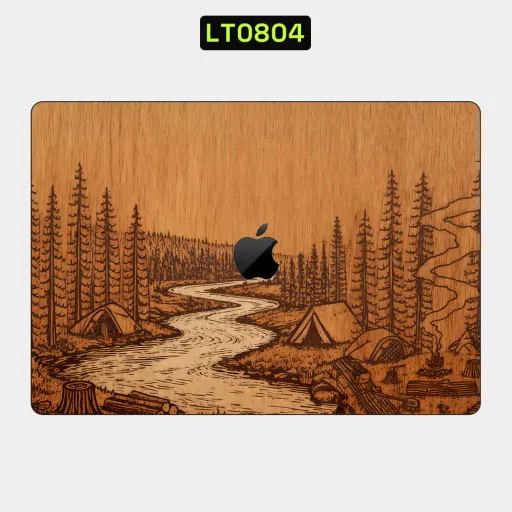 Premium Wood Laptops Skin - Wholesale | Nexa Skins — LT0804 - Wood Raw Skins (wooden, forest, camping)