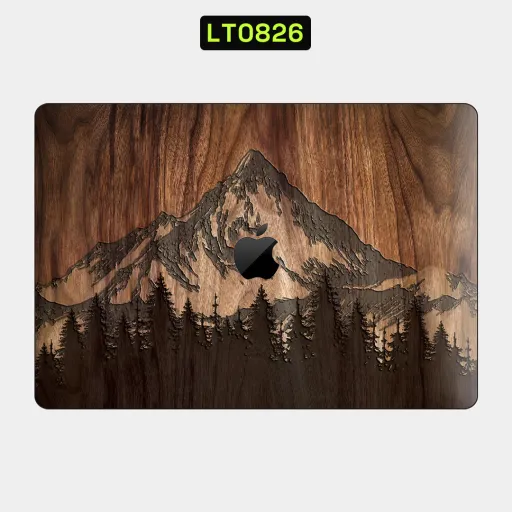 Premium Wood Laptops Skin - Wholesale | Nexa Skins — LT0826 - Wood Raw Skins (mountain, forest, carved)