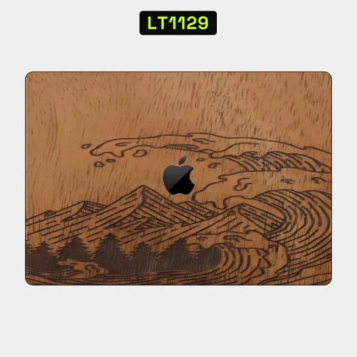 Premium Wood Laptops Skin - Wholesale | Nexa Skins — LT1129 - Wood Raw Skins (wooden, mountain, wave)