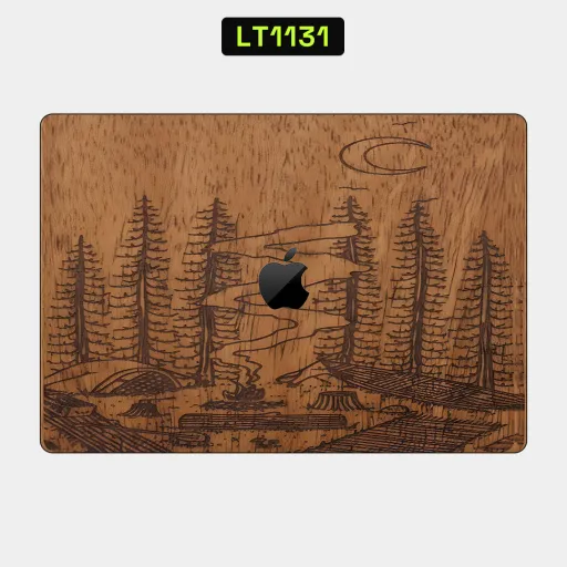 Premium Wood Laptops Skin - Wholesale | Nexa Skins — LT1131 - Wood Raw Skins (engraved, forest, nature)