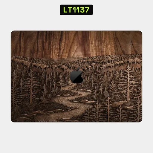 Premium Wood Laptops Skin - Wholesale | Nexa Skins — LT1137 - Wood Raw Skins (carved, forest, nature)