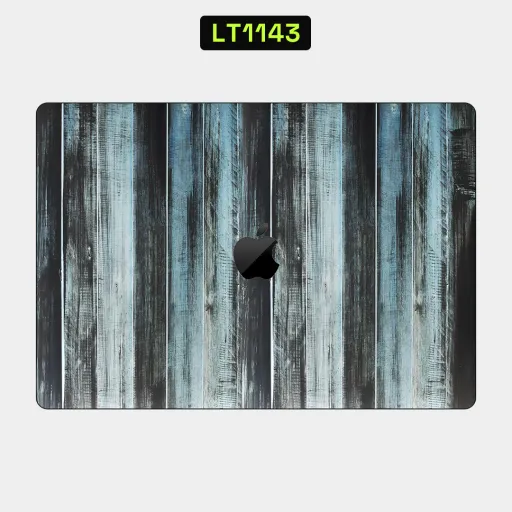 Premium Wood Laptops Skin - Wholesale | Nexa Skins — LT1143 - Wood Raw Skins (planks, blue, distressed)