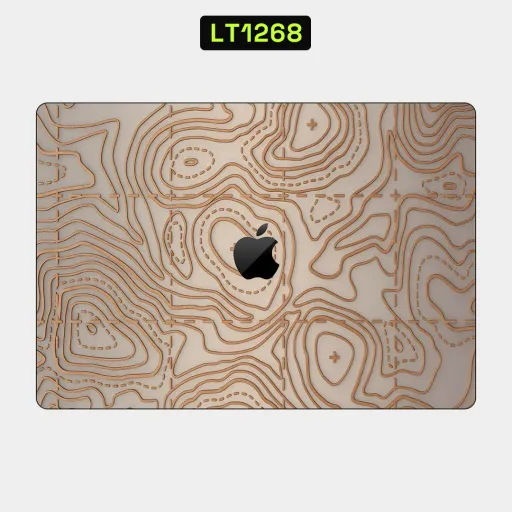 Premium Wood Laptops Skin - Wholesale | Nexa Skins — LT1268 - Wood Raw Skins (topography, map, carved)