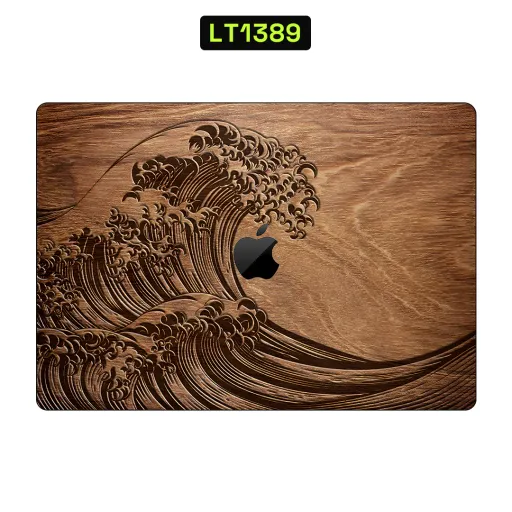 Premium Wood Laptops Skin - Wholesale | Nexa Skins — LT1389 - Wood Raw Skins (waves, brown, grain)
