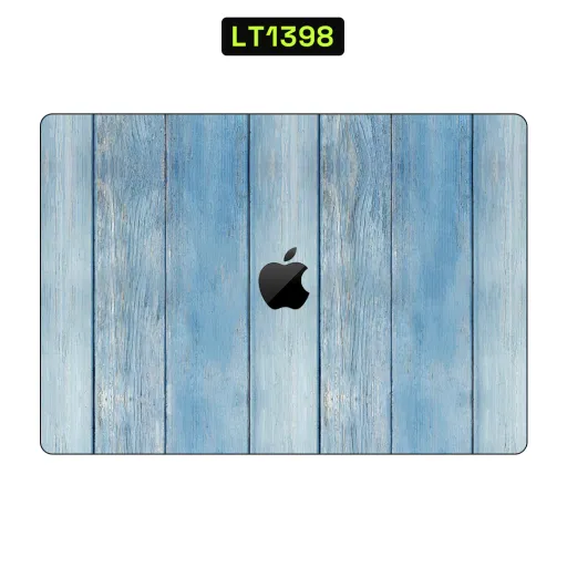 Premium Wood Laptops Skin - Wholesale | Nexa Skins — LT1398 - Wood Raw Skins (blue wood, rustic, weathered)
