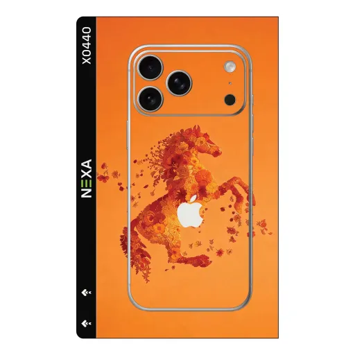 سكن Animals بريميوم لأجهزة Phones - بيع بالجملة | Nexa Skins — X0440 - Animals (orange, floral, horse)