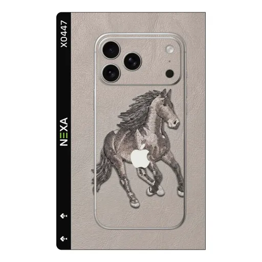 Premium Animals Phones Skin - Wholesale | Nexa Skins — X0447 - Animals (leather, equestrian, beige)