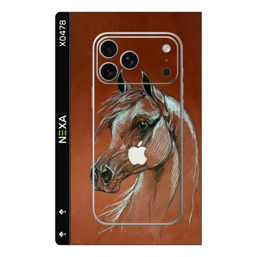 Premium Animals Phones Skin - Wholesale | Nexa Skins — X0478 - Animals (equine, sketch, charcoal)