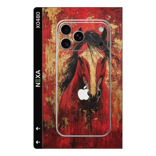 Premium Animals Phones Skin - Wholesale | Nexa Skins — X0480 - Animals (horse, red, gold)