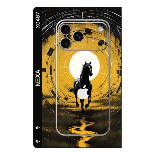 Premium Animals Phones Skin - Wholesale | Nexa Skins — X0487 - Animals (equestrian, golden, abstract)