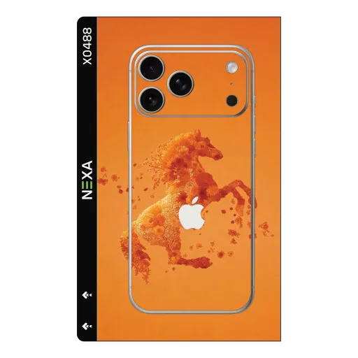 Premium Animals Phones Skin - Wholesale | Nexa Skins — X0488 - Animals (orange, floral, horse)