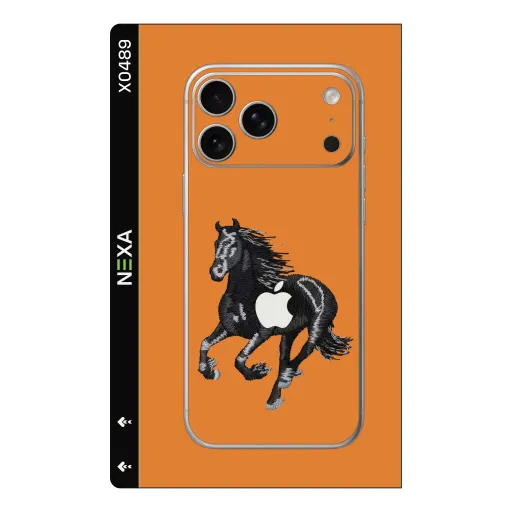 Premium Animals Phones Skin - Wholesale | Nexa Skins — X0489 - Animals (orange, horse, equestrian)