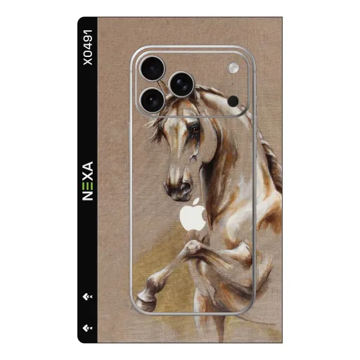 Premium Animals Phones Skin - Wholesale | Nexa Skins — X0491 - Animals (equestrian, canvas texture, oil painting)
