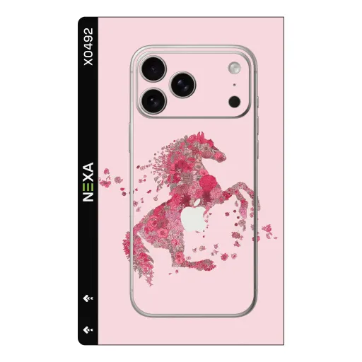 Premium Animals Phones Skin - Wholesale | Nexa Skins — X0492 - Animals (floral, pink, horse)