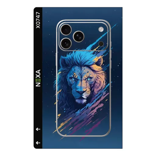 سكن Animals بريميوم لأجهزة Phones - بيع بالجملة | Nexa Skins — X0747 - Animals (lion, abstract, vibrant)