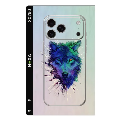 Premium Animals Phones Skin - Wholesale | Nexa Skins — X0750 - Animals (wolf, neon, gradient)