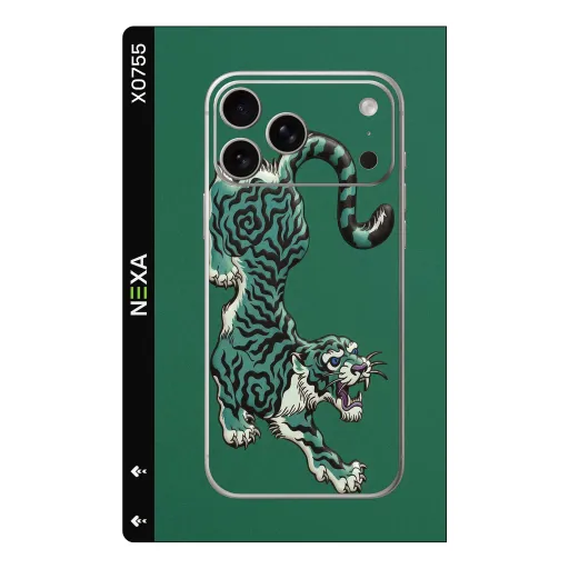 Premium Animals Phones Skin - Wholesale | Nexa Skins — X0755 - Animals (tiger, japanese style, emerald green)