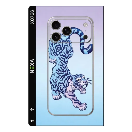 Premium Animals Phones Skin - Wholesale | Nexa Skins — X0756 - Animals (tiger, japanese art, blue)