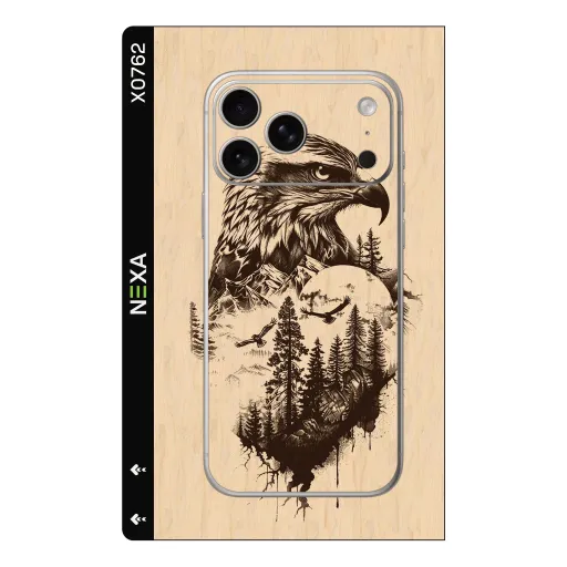 Premium Animals Phones Skin - Wholesale | Nexa Skins — X0762 - Animals (wood grain, eagle, wilderness)