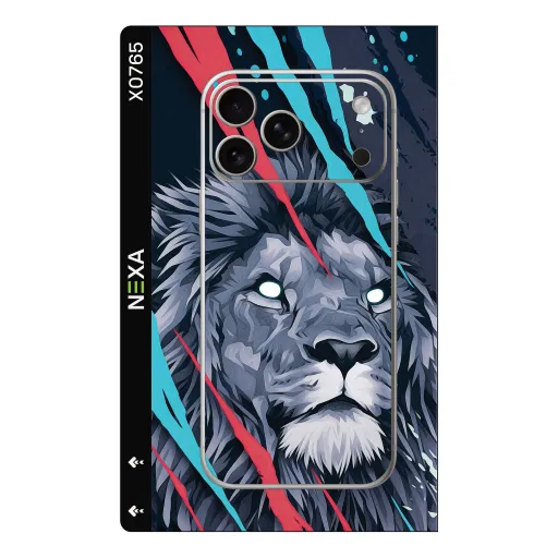 Premium Animals Phones Skin - Wholesale | Nexa Skins — X0765 - Animals (lion, street art, vibrant)