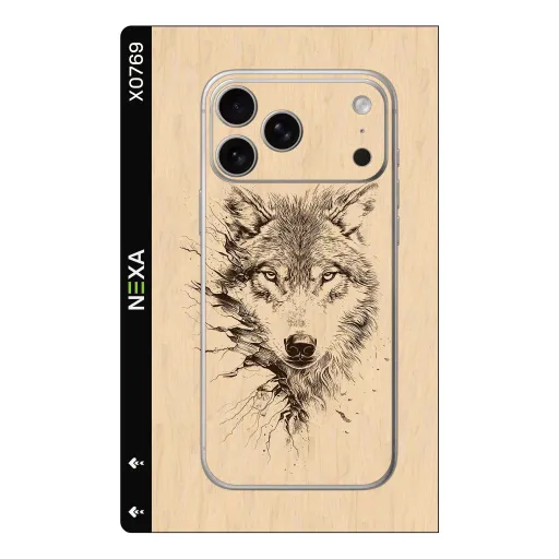 Premium Animals Phones Skin - Wholesale | Nexa Skins — X0769 - Animals (wood, wolf, sketch)