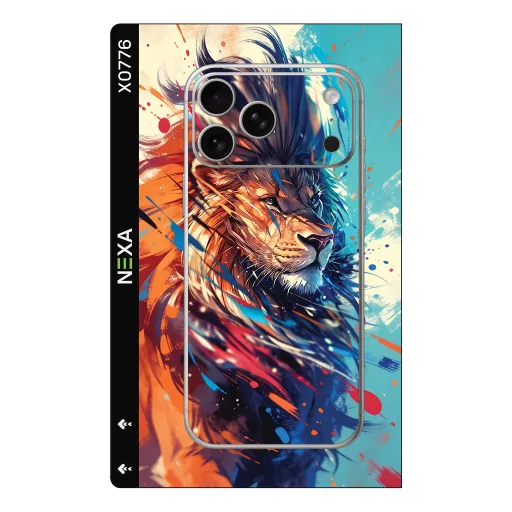 Premium Animals Phones Skin - Wholesale | Nexa Skins — X0776 - Animals (lion, abstract, watercolor)