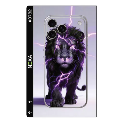 Premium Animals Phones Skin - Wholesale | Nexa Skins — X0782 - Animals (lion, electric, purple)