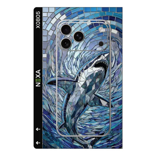 Premium Animals Phones Skin - Wholesale | Nexa Skins — X0805 - Animals (mosaic, shark, ocean)