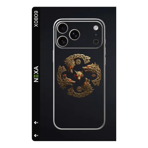 Premium Animals Phones Skin - Wholesale | Nexa Skins — X0809 - Animals (celtic, wolf, gold)