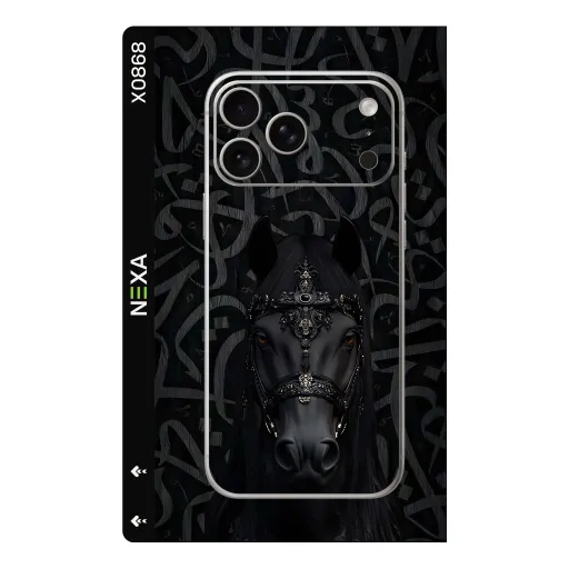 Premium Animals Phones Skin - Wholesale | Nexa Skins — X0868 - Animals (equestrian, calligraphy, dark luxury)