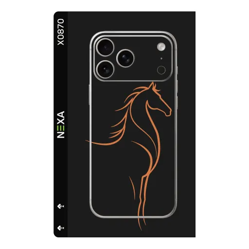 Premium Animals Phones Skin - Wholesale | Nexa Skins — X0870 - Animals (minimalist, black, horse)