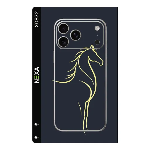 سكن Animals بريميوم لأجهزة Phones - بيع بالجملة | Nexa Skins — X0872 - Animals (minimalist, horse, matte)