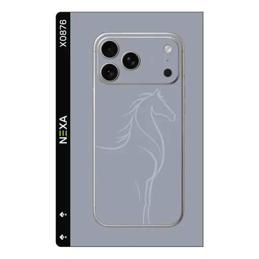 Premium Animals Phones Skin - Wholesale | Nexa Skins — X0876 - Animals (grey, horse, equestrian)