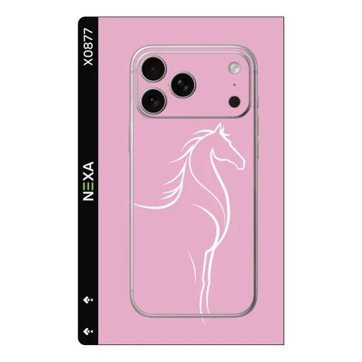 Premium Animals Phones Skin - Wholesale | Nexa Skins — X0877 - Animals (pink, horse, minimalist)