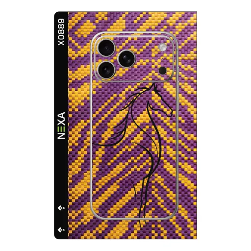 سكن Animals بريميوم لأجهزة Phones - بيع بالجملة | Nexa Skins — X0889 - Animals (woven, purple, yellow)