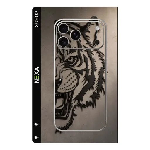 Premium Animals Phones Skin - Wholesale | Nexa Skins — X0902 - Animals (tiger, monochrome, embossed)