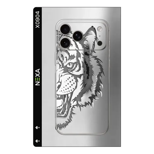 Premium Animals Phones Skin - Wholesale | Nexa Skins — X0904 - Animals (tiger, metallic, chrome)
