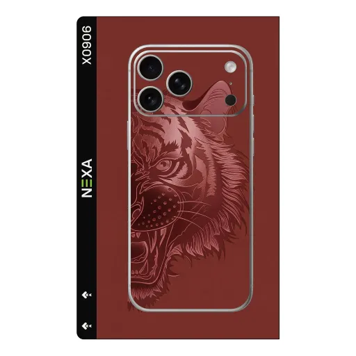 Premium Animals Phones Skin - Wholesale | Nexa Skins — X0906 - Animals (tiger, maroon, metallic)