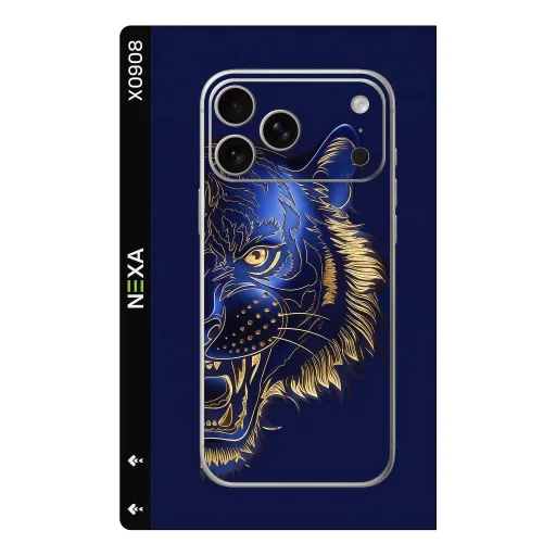 Premium Animals Phones Skin - Wholesale | Nexa Skins — X0908 - Animals (tiger, gold, royal blue)