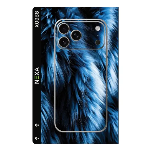 Premium Animals Phones Skin - Wholesale | Nexa Skins — X0938 - Animals (fur, blue, textured)