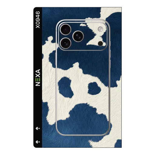 Premium Animals Phones Skin - Wholesale | Nexa Skins — X0946 - Animals (cow print, blue, fur texture)
