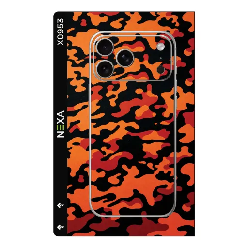 Premium Animals Phones Skin - Wholesale | Nexa Skins — X0953 - Animals (camo, camouflage, orange)
