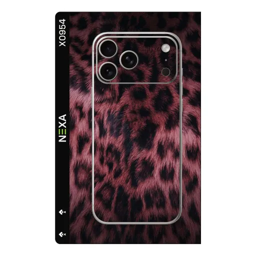 Premium Animals Phones Skin - Wholesale | Nexa Skins — X0954 - Animals (leopard print, animal skin, burgundy)