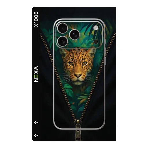 Premium Animals Phones Skin - Wholesale | Nexa Skins — X1006 - Animals (leopard, jungle, zipper)