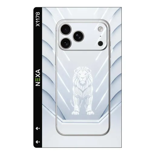 Premium Animals Phones Skin - Wholesale | Nexa Skins — X1178 - Animals (geometric, lion, silver)