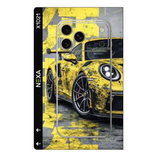 Premium Automotive Phones Skin - Wholesale | Nexa Skins — X1021 - Automotive (porsche, sports car, yellow)