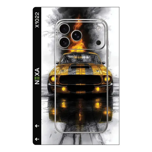 Premium Automotive Phones Skin - Wholesale | Nexa Skins — X1022 - Automotive (muscle car, racing, yellow)