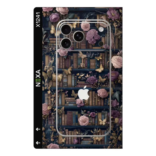 Premium Books Phones Skin - Wholesale | Nexa Skins — X1241 - Books (floral, library, vintage)